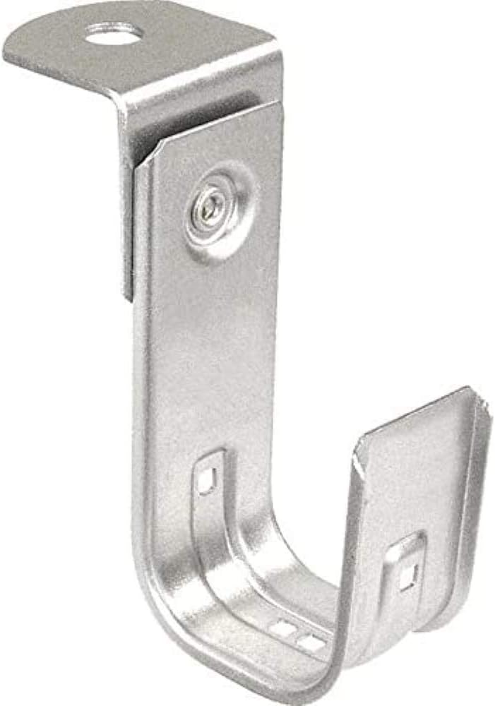 2 Inch Zinc Plated Steel Ceiling Mount J-Hook, 50 Pack Q126415