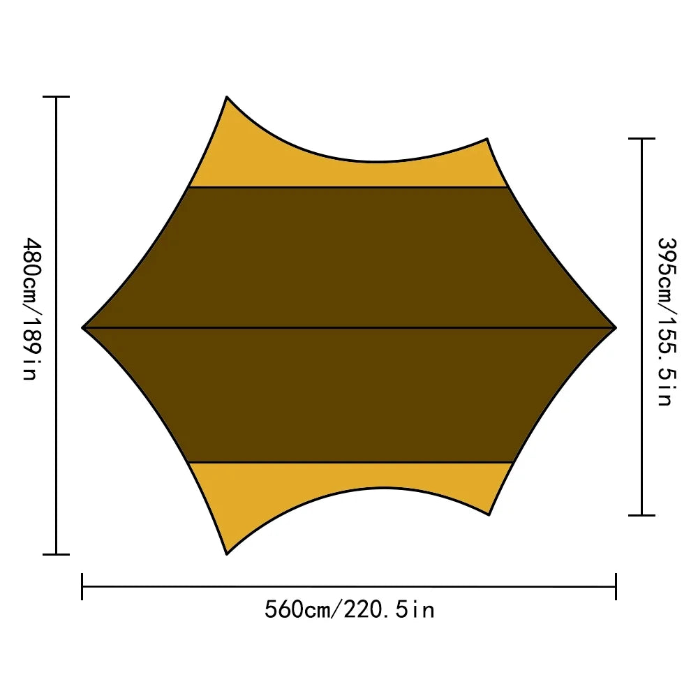 Waterproof Camping Tarp Canopy X4878