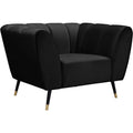 Black Velvet Chair V5838