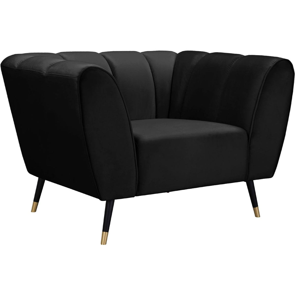 Black Velvet Chair V5838