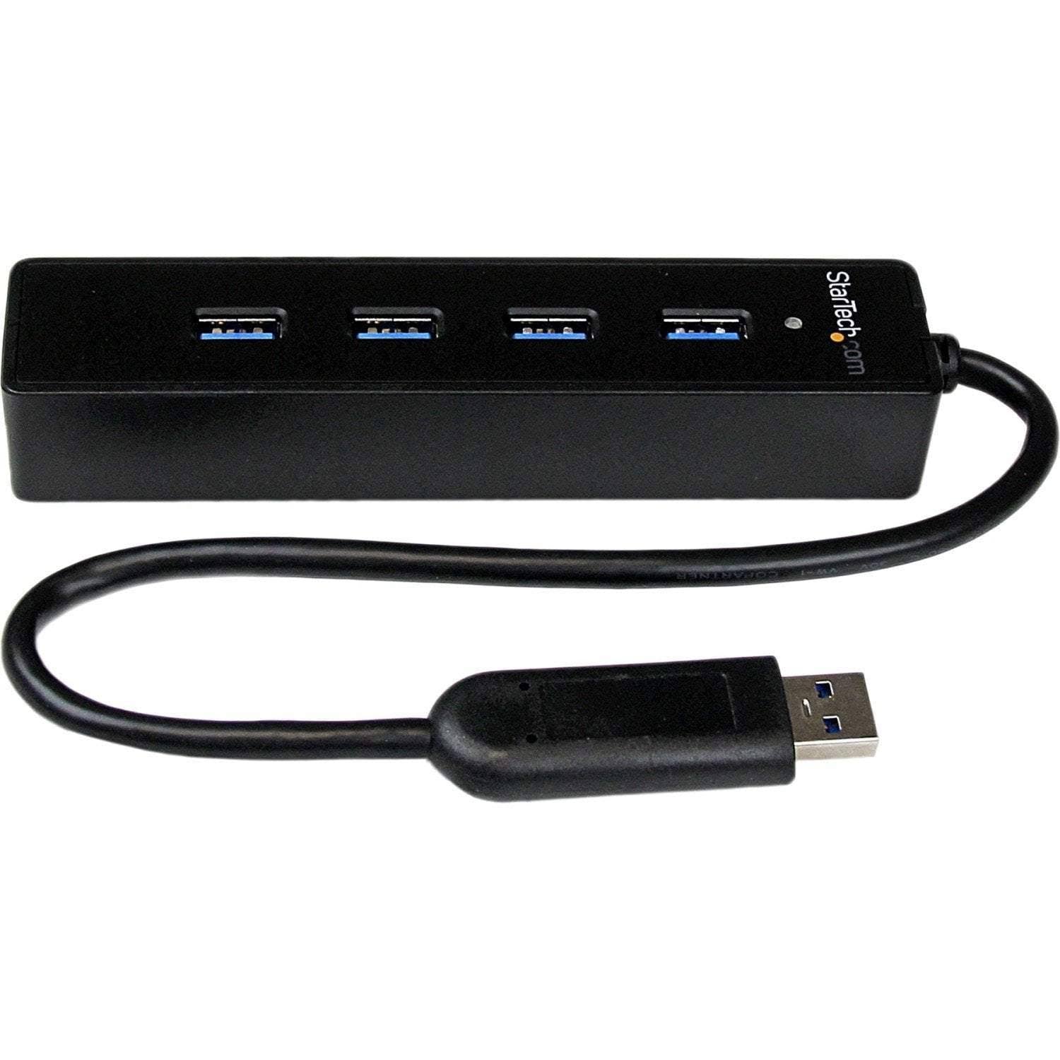 4 Port Portable USB 3.0 Hub with Built-in Cable Y245433