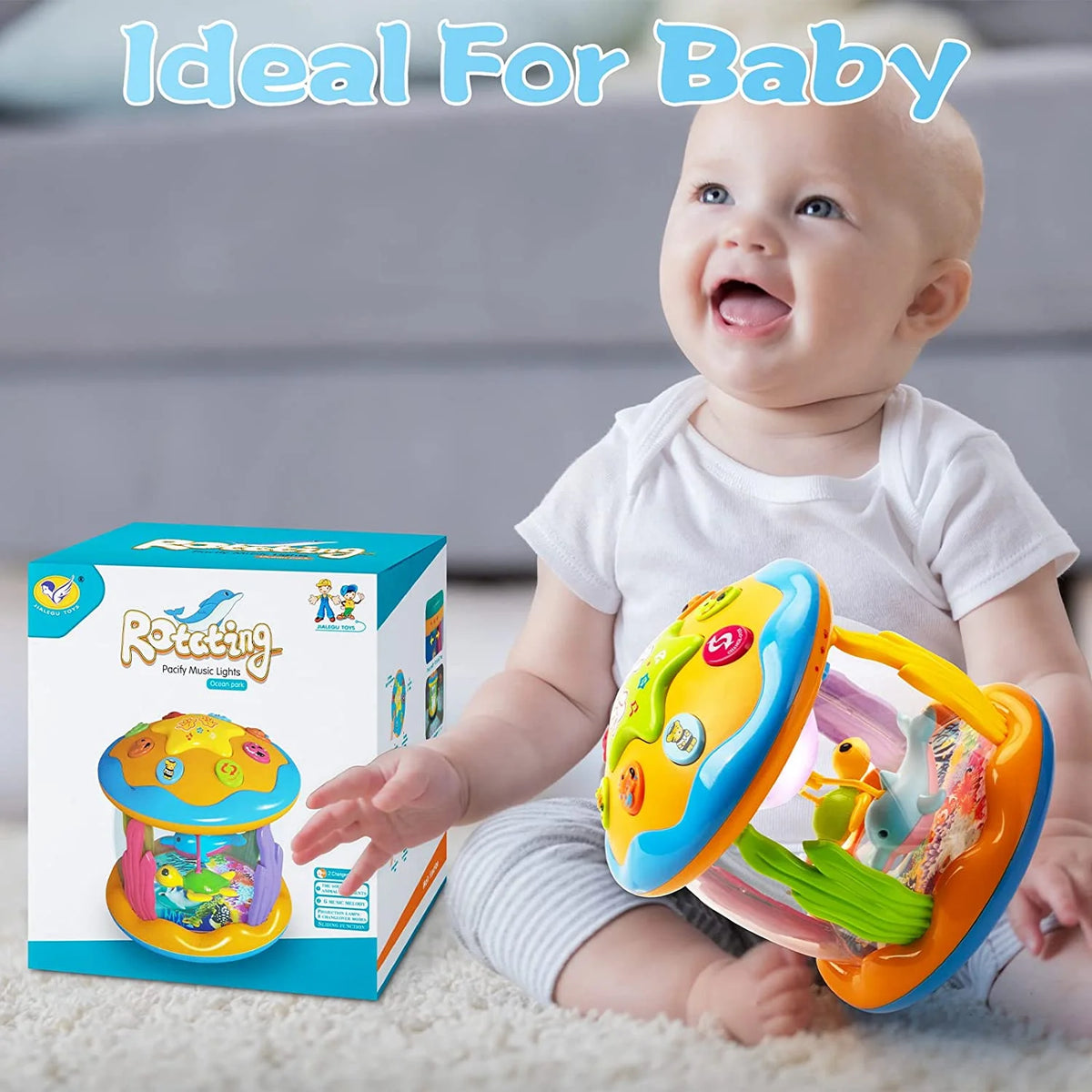 Musical Ocean Rotating Light Up Baby Toys W789627