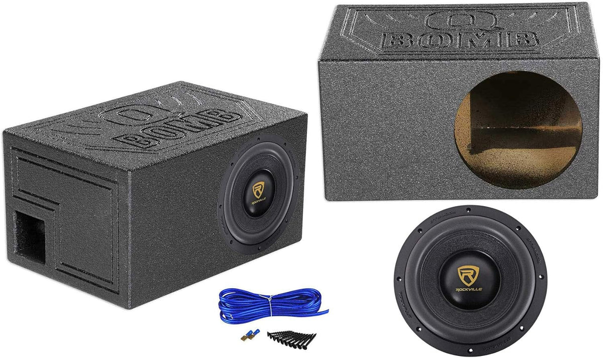 10 3200 Watt Car Audio Subwoofer with Vented Sub Box Enclosure L723122