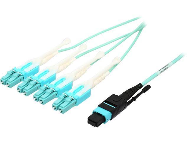 Aqua OM3 Fiber Optic Patch Cable 6 ft O312