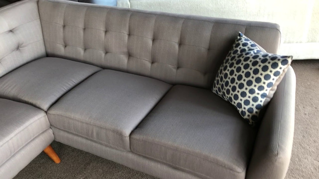 Grey Sectional Sofa Couch with Cushion Pillows H723905