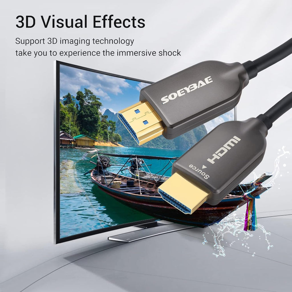 4K HDMI Fiber Optic Cable, 100ft 30M Y41619