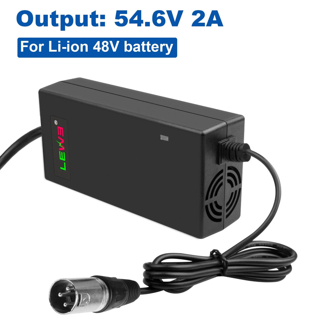 54.6V 2A Charger for 48 Volt Li-Ion Battery Pack Electric Bike B83461