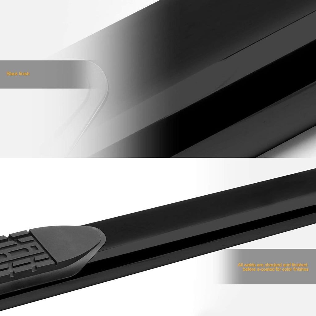 4 Oval Side Step Nerf Bars Black C7186