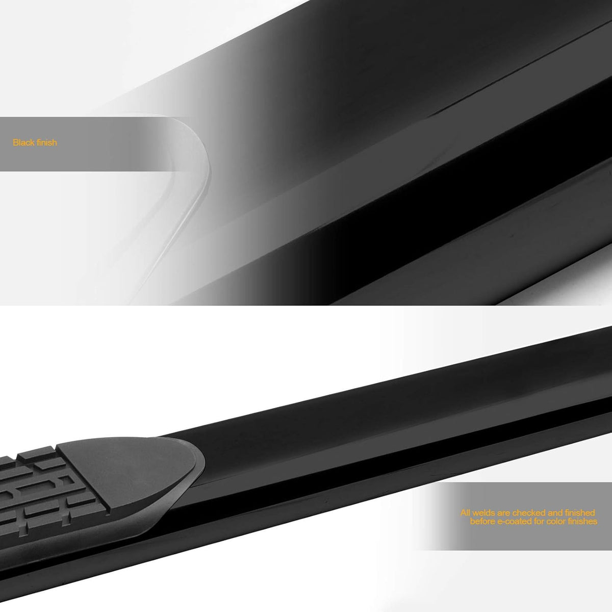4 Oval Side Step Nerf Bars Black C7186