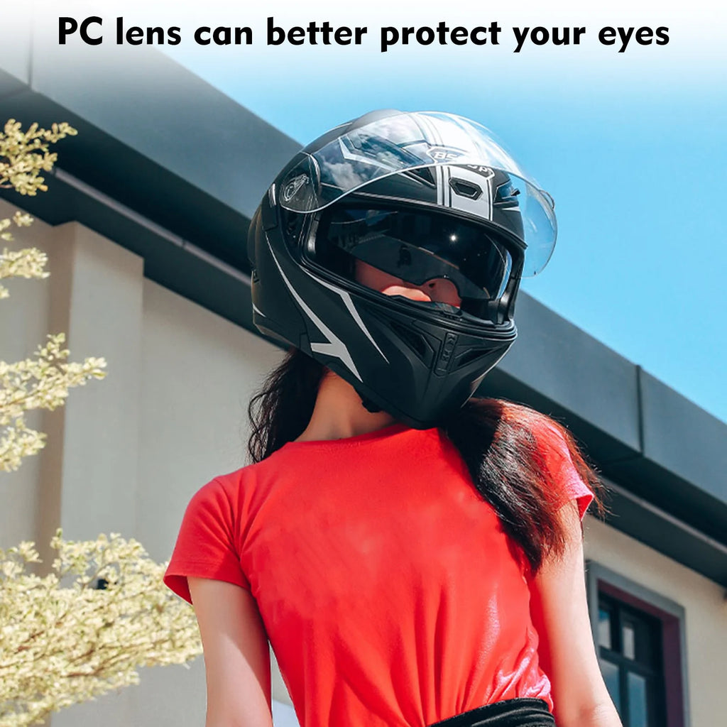 Motorcycle Flip up Full Face Helmet with Dual Visor Z206547
