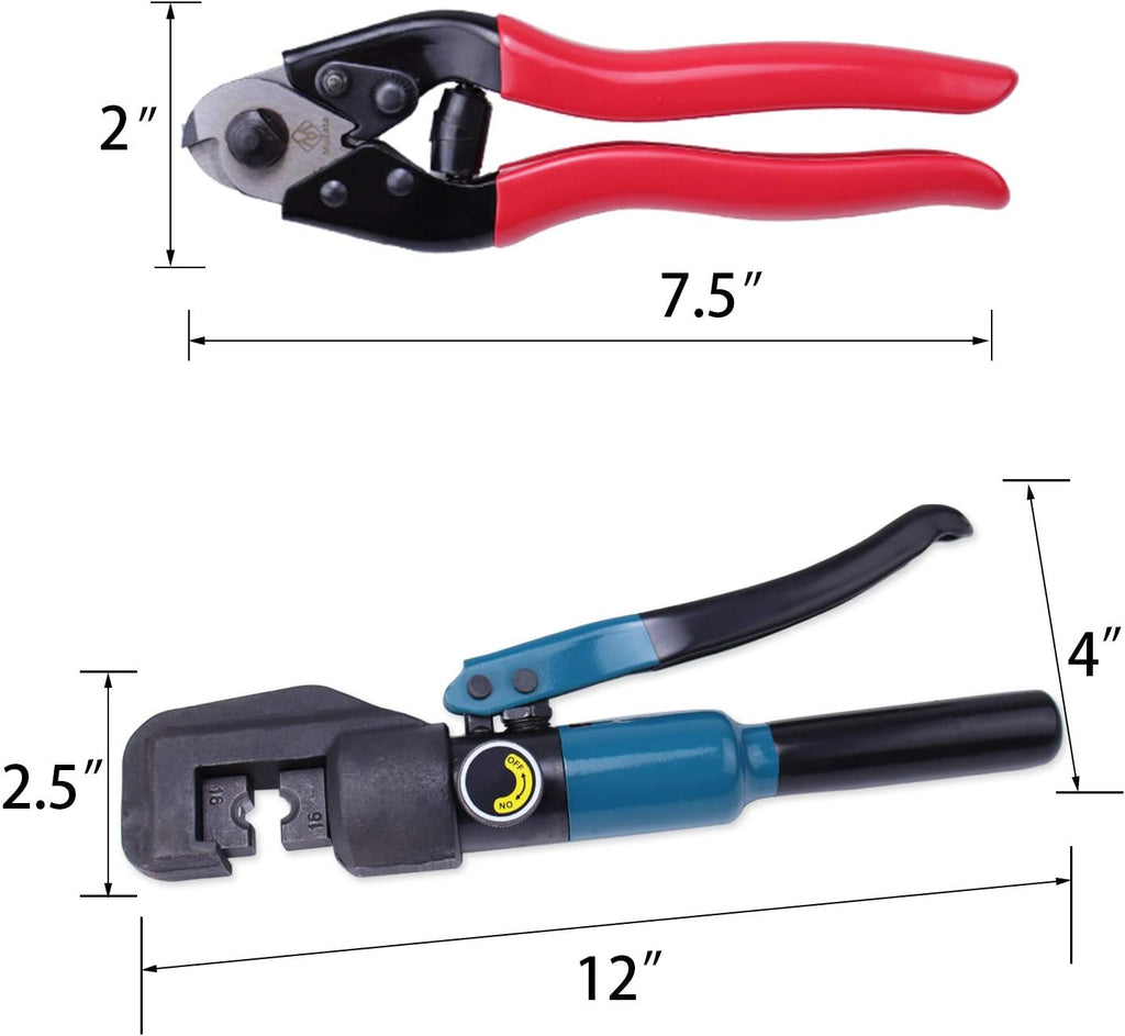 Hydraulic Wire Cable Crimping Tool with 9 Pairs Dies F4033