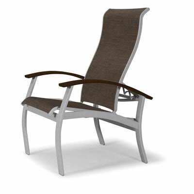 Patio Dining Chair Textured Silver Mocha Kona K787013