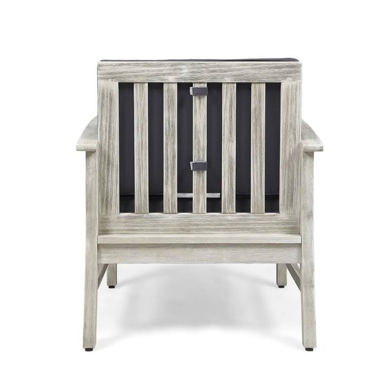 Gray Acacia Wood Club Chair (Set of 4) X354