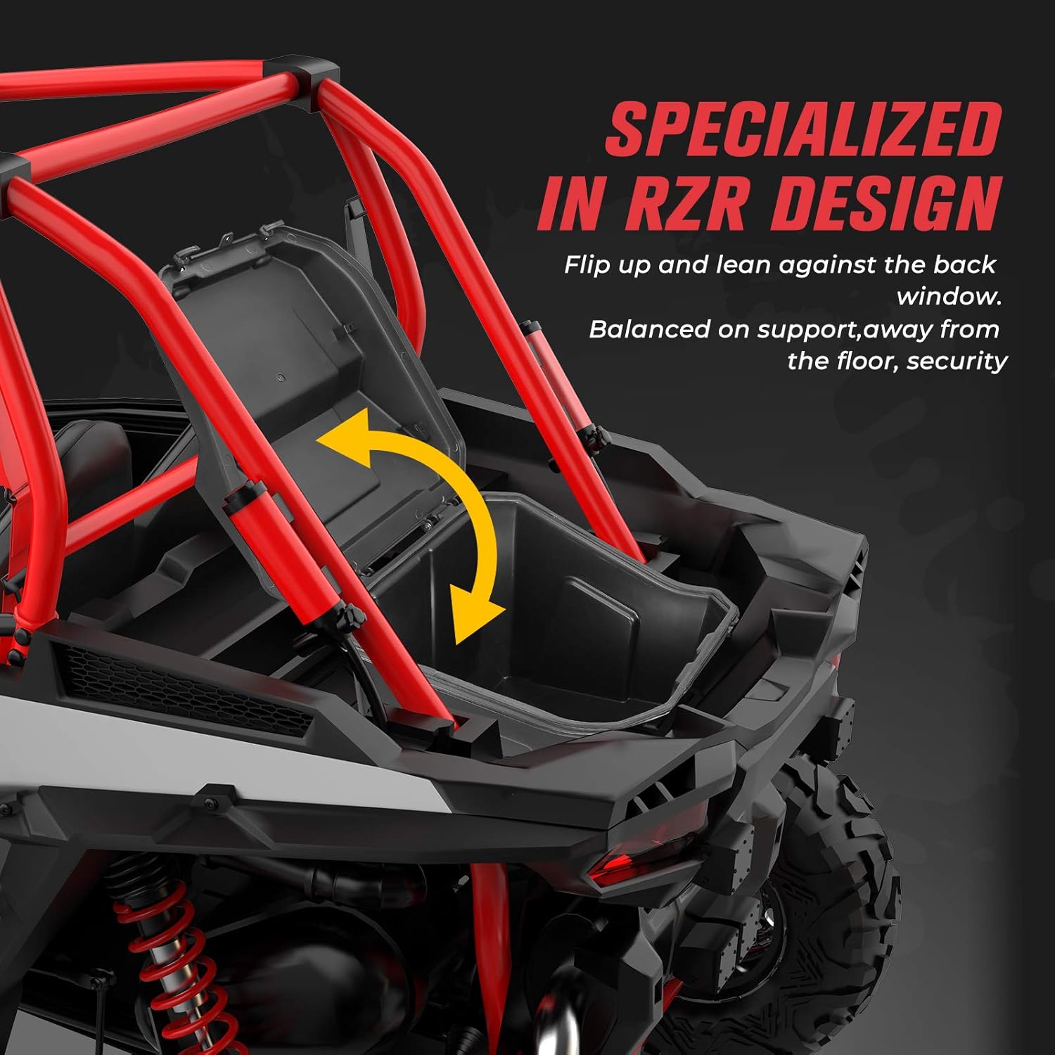 Waterproof Storage Box for Polaris RZR 900/ XP 1000/ XP 4 1000/ S 2014-2022 Black X1426