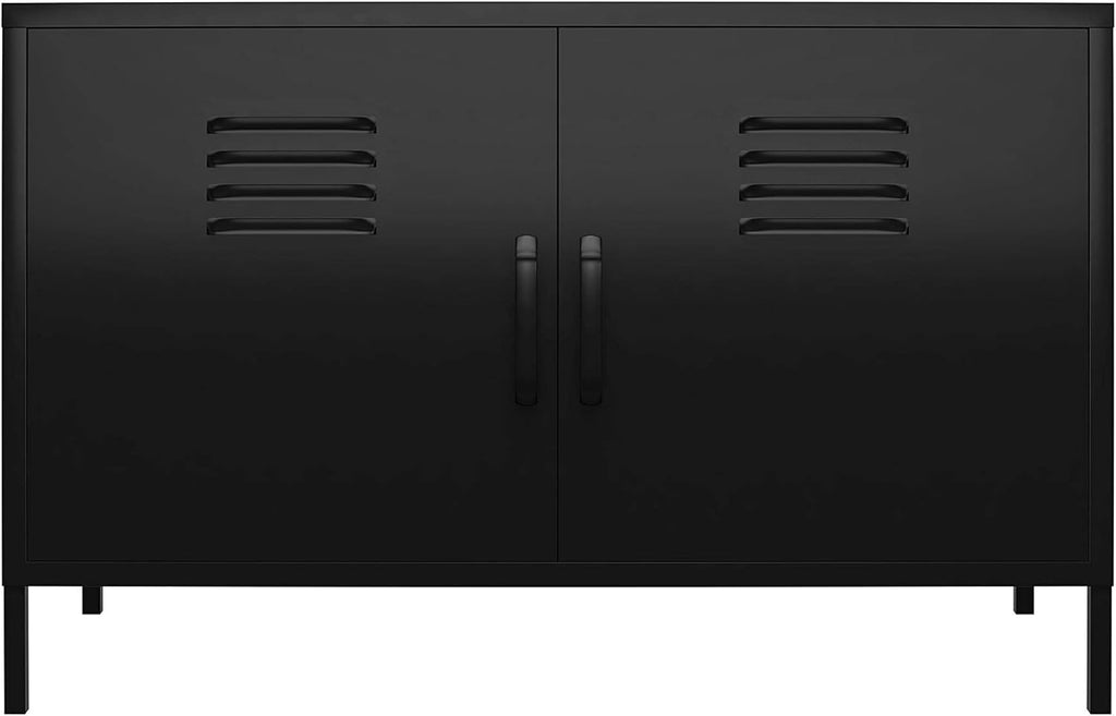 White 2 Door Metal Locker Accent Cabinet E962513