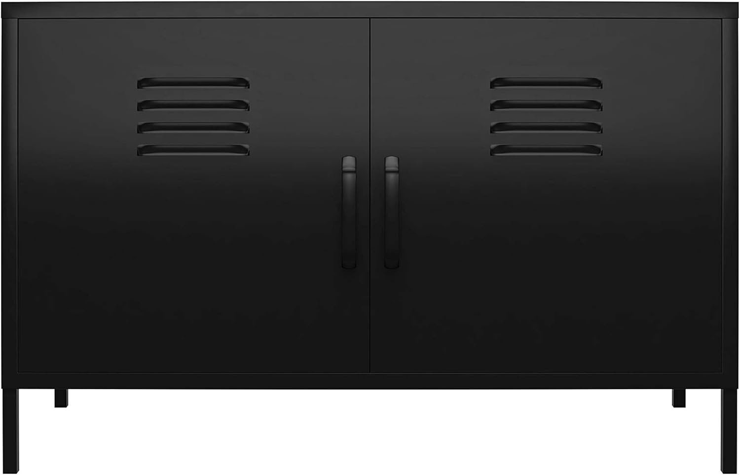 White 2 Door Metal Locker Accent Cabinet E962513