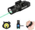 1350 Lumens Magnetic USB Rechargeable Tactical Flashlight with Green Beam and White LED Combo, Rail Mount Weaponlight O7654
