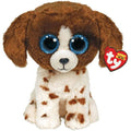 White & Brown Spotted Dog Plush (Glitter Eyes) 9 inch M676