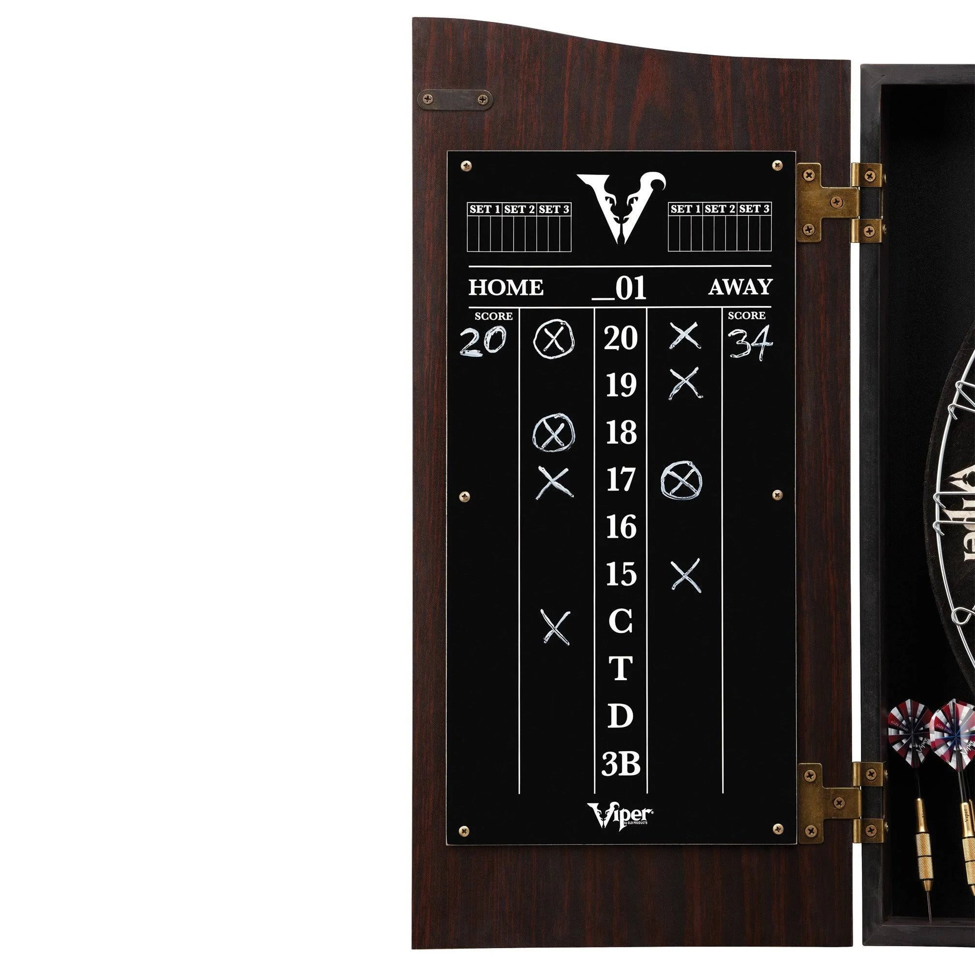 Dartboard Cabinet with Sisal Dartboard W5314