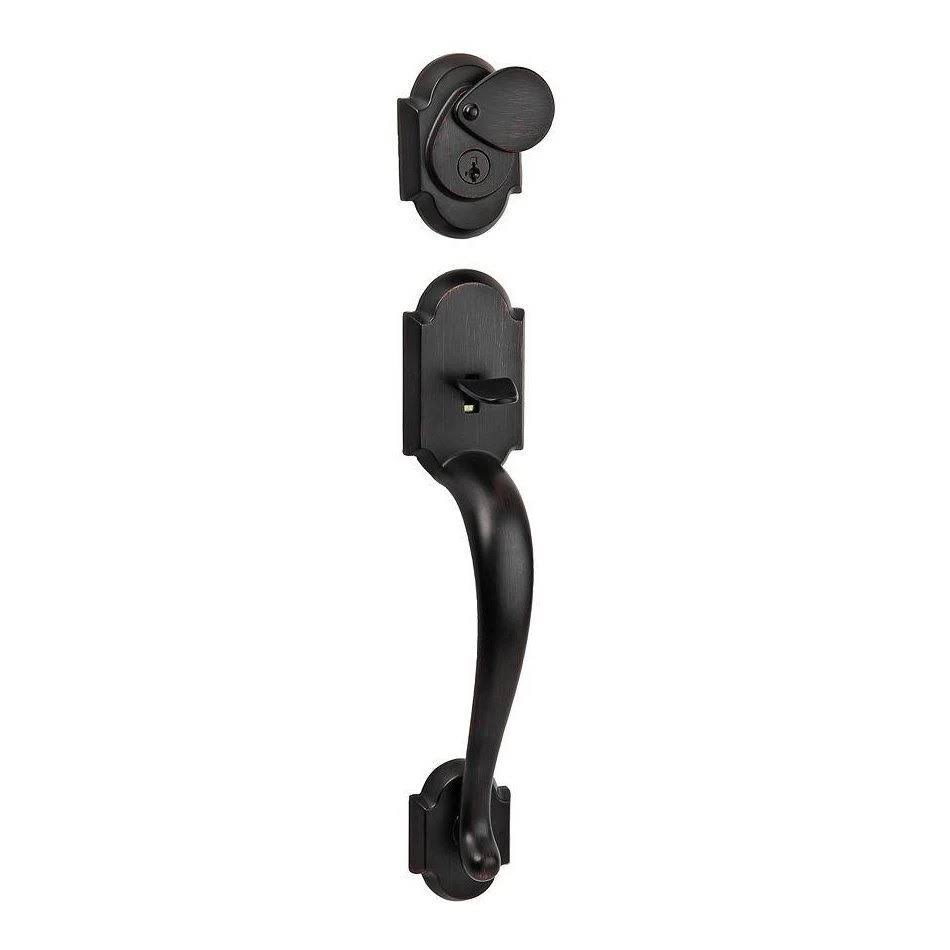 Venetian Bronze Single Cylinder Exterior Door Handleset J116