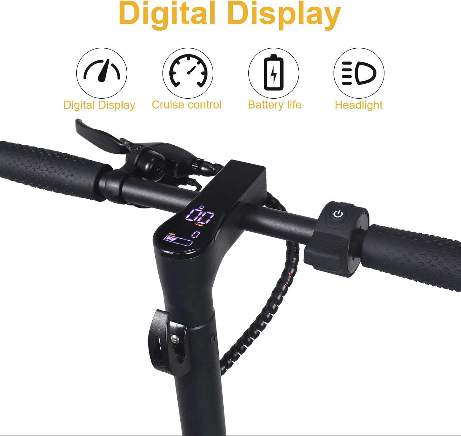 Foldable Electric Scooter with 350W Motor, 8.5 Inch Solid Tire R593
