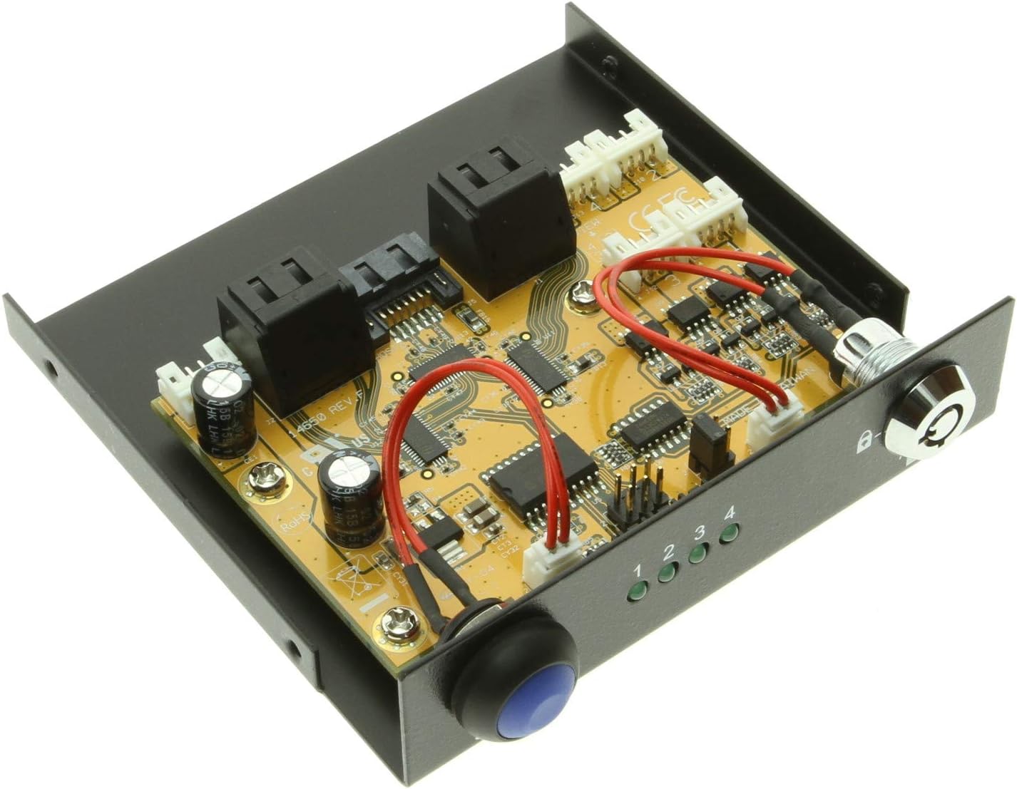 4 Port SATA III Switch with KeyLock and LED A781993