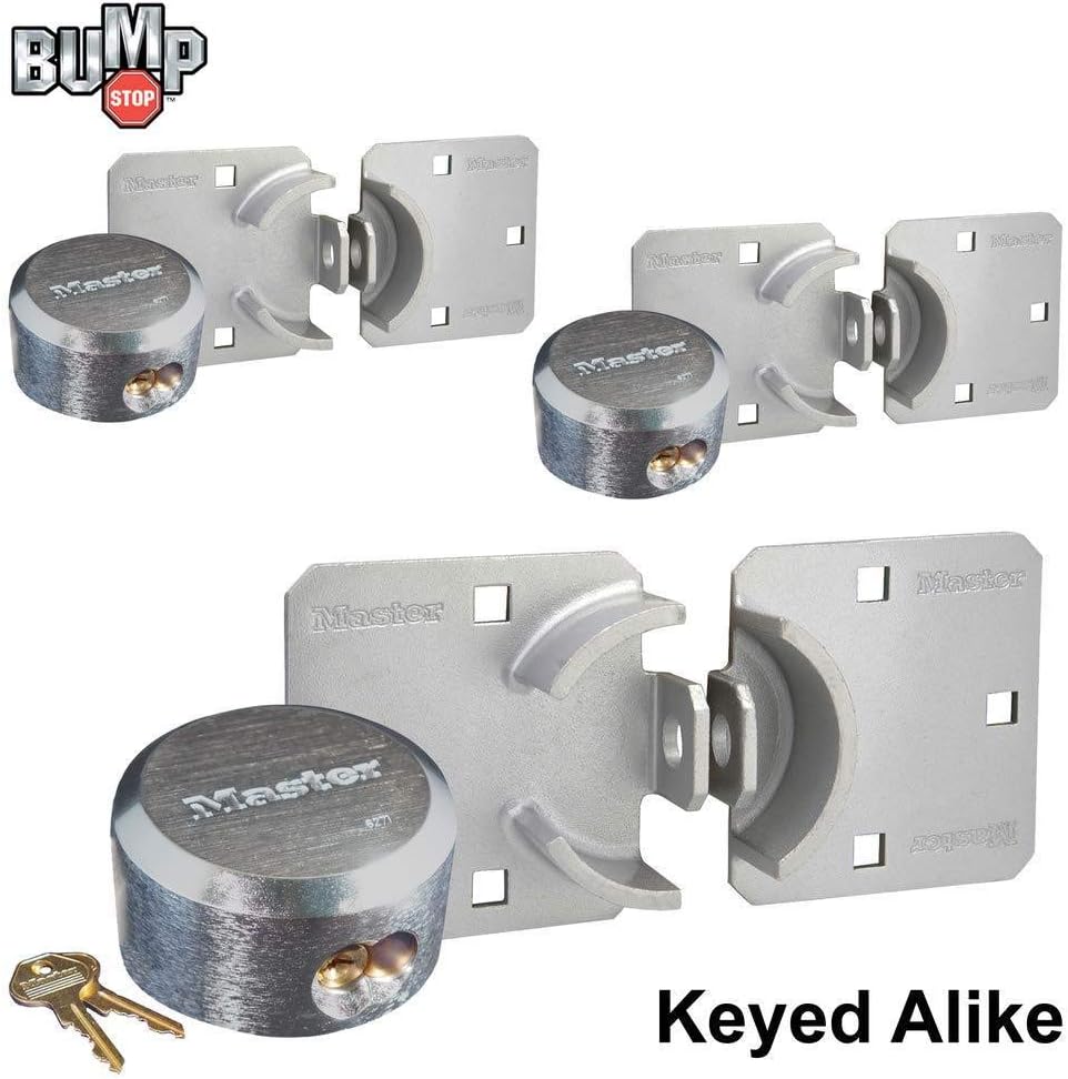 4 Keyed Alike Padlocks with Hidden Shackle B84212
