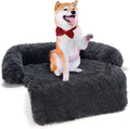 Calming Dog Bed, Soft Fluffy Plush Dog Bed Mat with Removable Washable Cover & Waterproof Liner, Pack of 2 Z2573