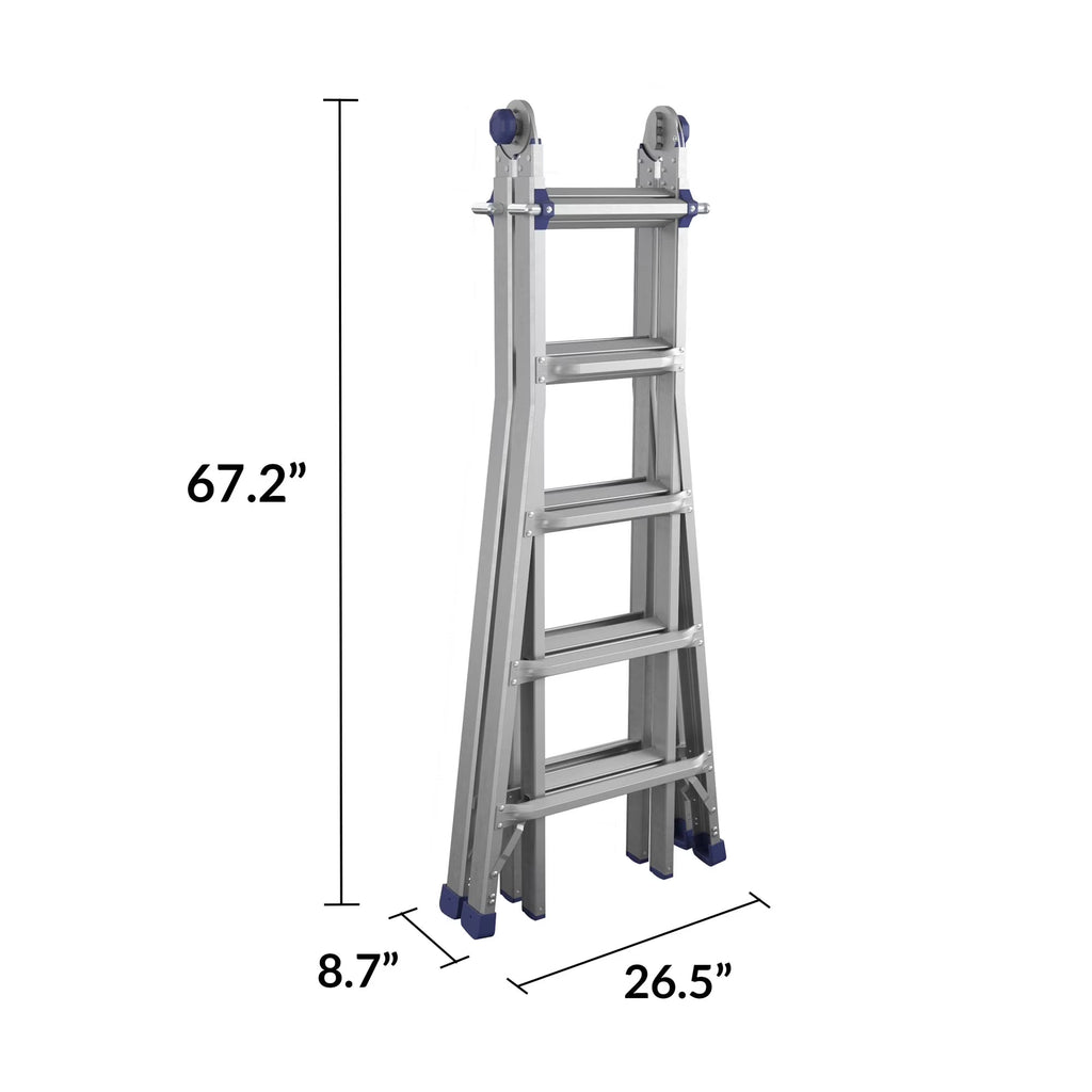 22 foot Reach Height Aluminum Multi-Position Ladder, 300 lb. Load Capacity Type IA Duty Rating X553