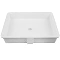 White Solid Surface Rectangular Undermount Lavatory C1095