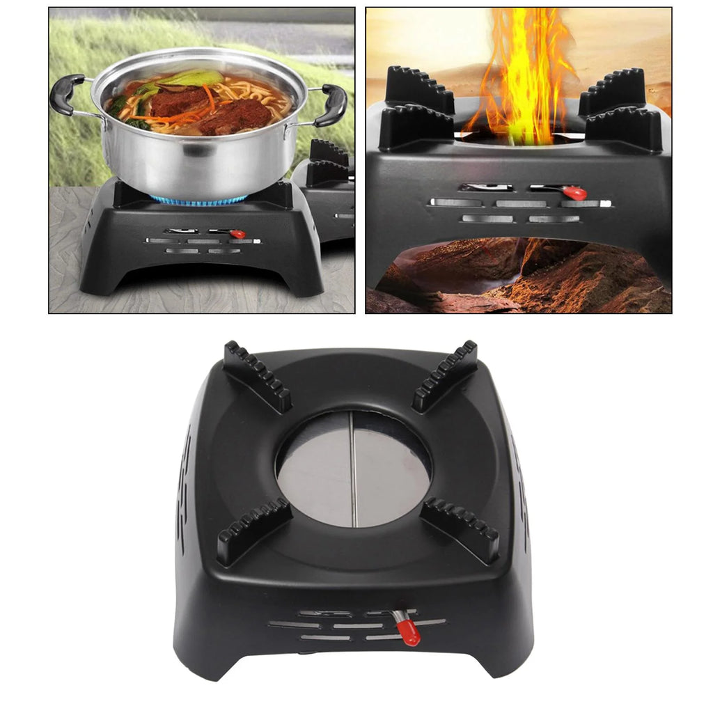 Portable Wood Burning Stove for Outdoor Cooking Black J578561