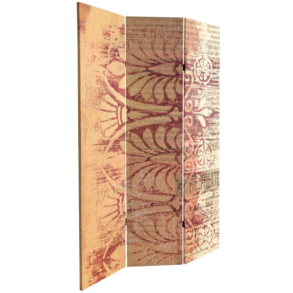 Rust/Gold Canvas Room Divider X587874