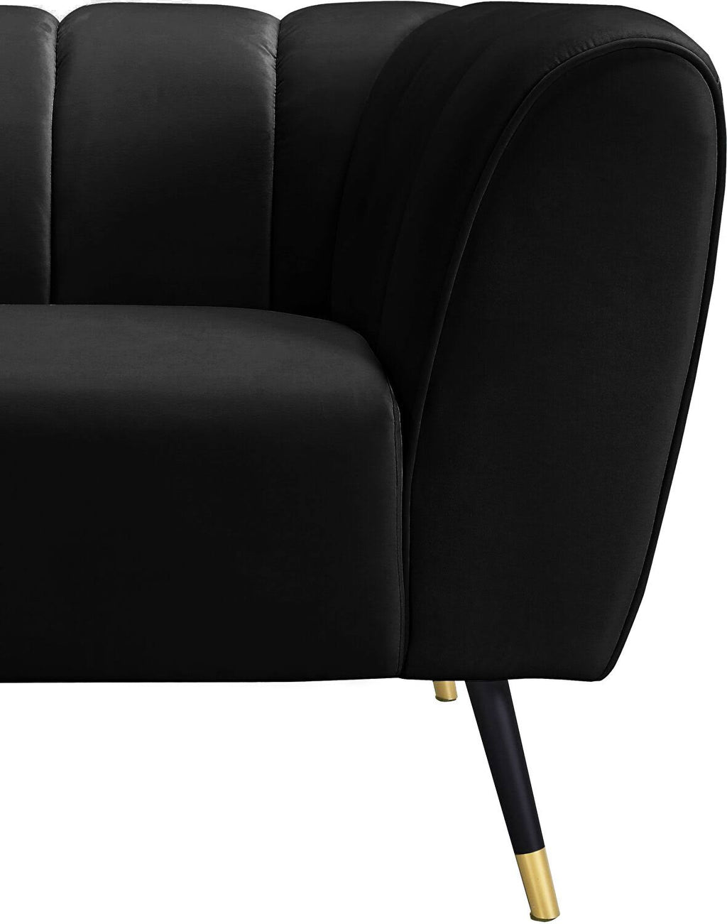 Black Velvet Chair V5838