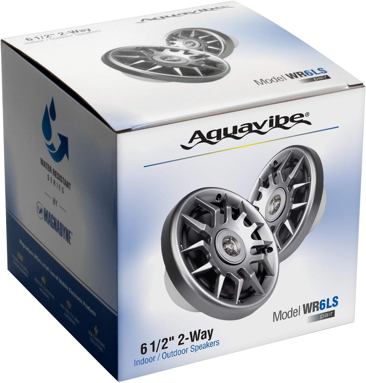 2-Way Waterproof Speaker with Silver Grill, Pack of 2 E29637