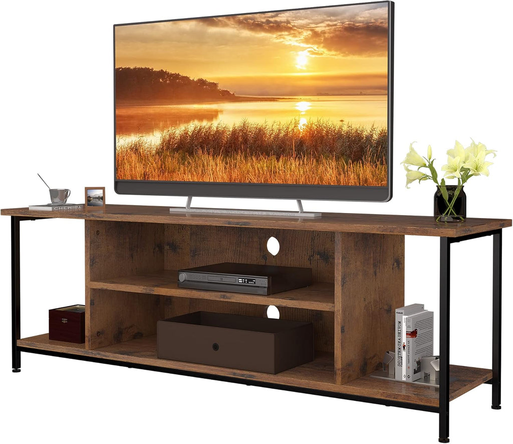 French Oak Grey TV Stand with Storage O4579