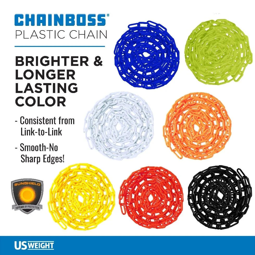 Orange 2-Inch Plastic Safety Barrier Chain C54823