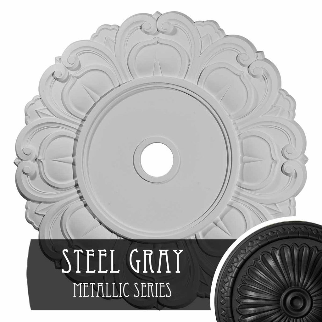 Steel Gray Angel Ceiling Medallion A94953