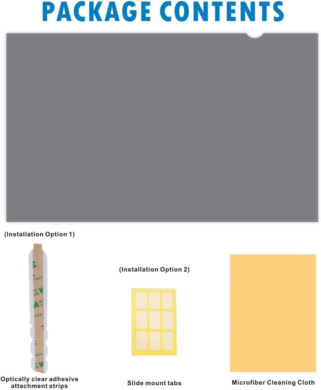 19-inch Standard 5:4 Monitor Privacy Screen Protector, Anti-Glare, Pack of 2 J213710