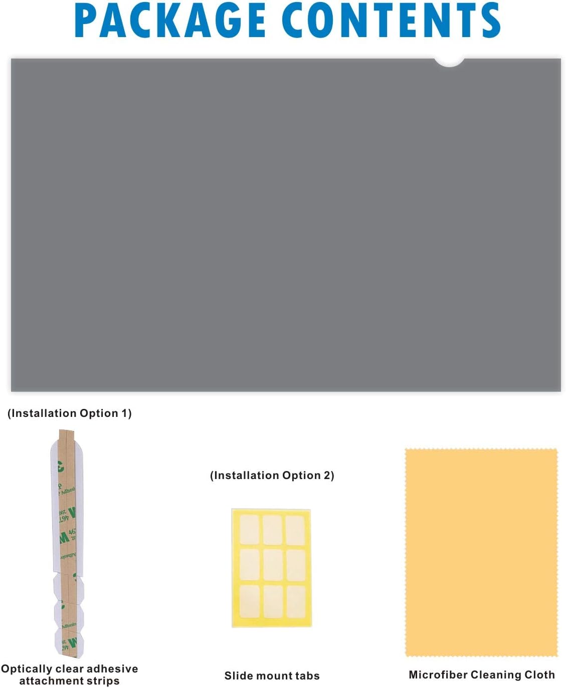 19-inch Standard 5:4 Monitor Privacy Screen Protector, Anti-Glare, Pack of 2 J213710