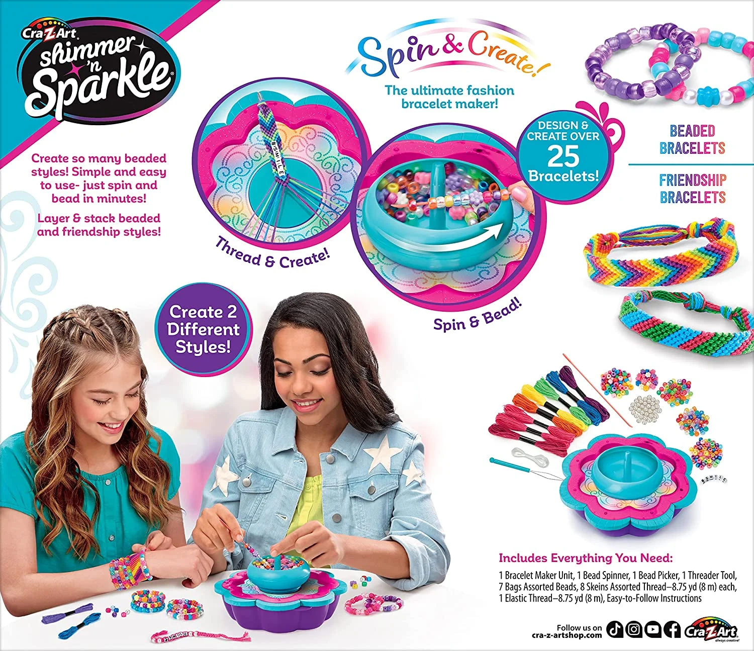2-in-1 Spin & Bead Bracelet Maker S251191