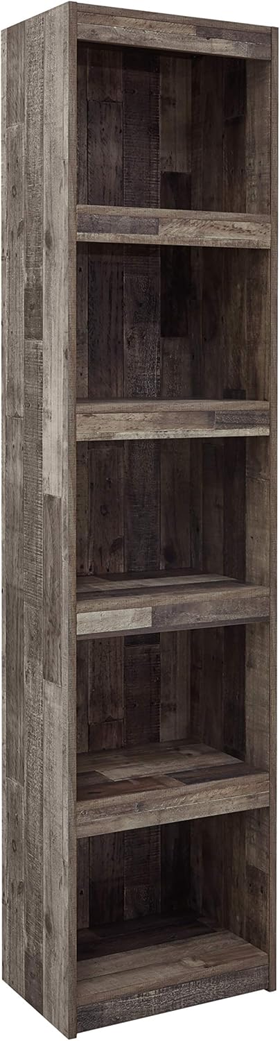 Rustic Pier Bookcase with 3 Adjustable Shelves, Gray Pine E217