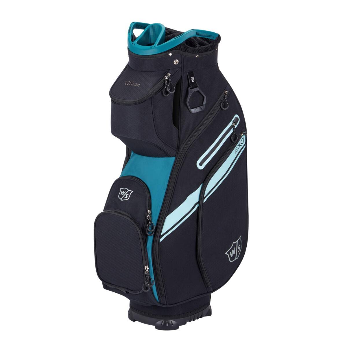 Black/Teal Cart Bag C409