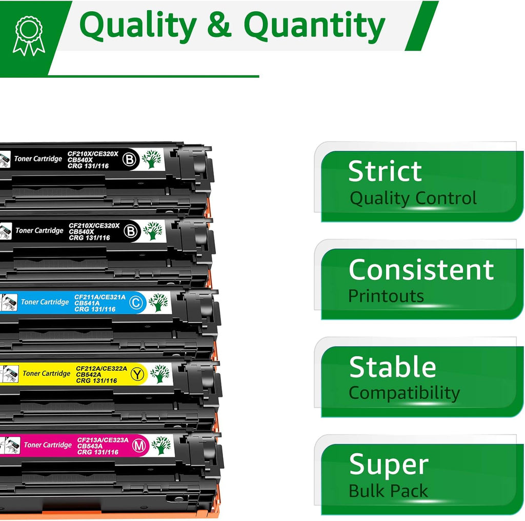 Compatible Toner Cartridge 5-Pack Black Cyan Yellow Magenta M86449