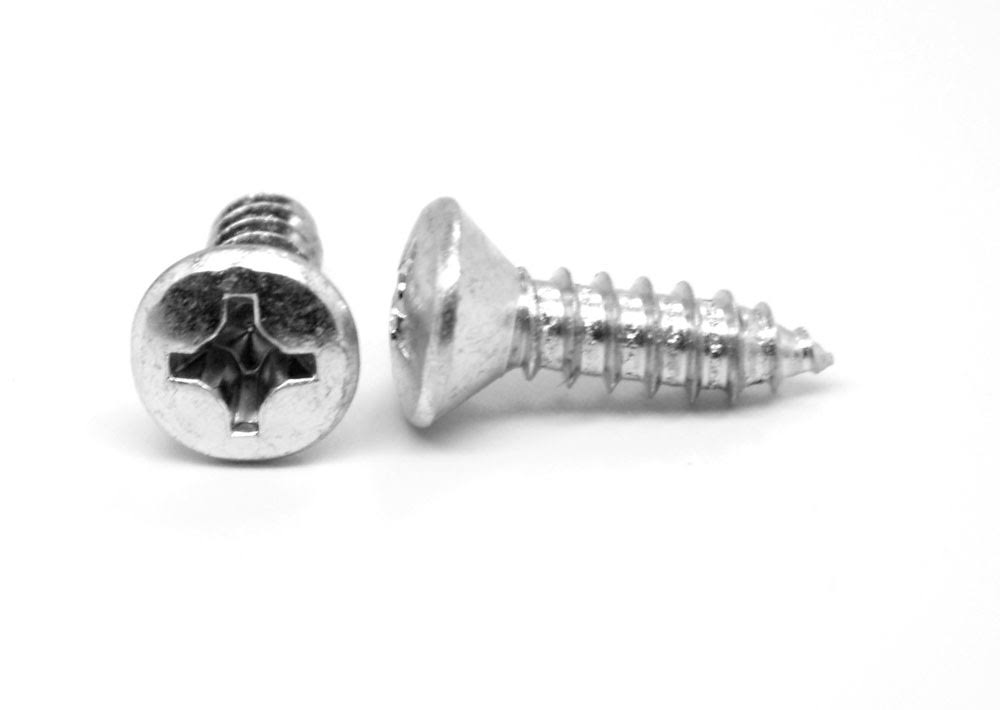1/4-14 x 1 Sheet Metal Screw Phillips Oval Head Type AB Low Carbon Steel Zinc Plated Q476996