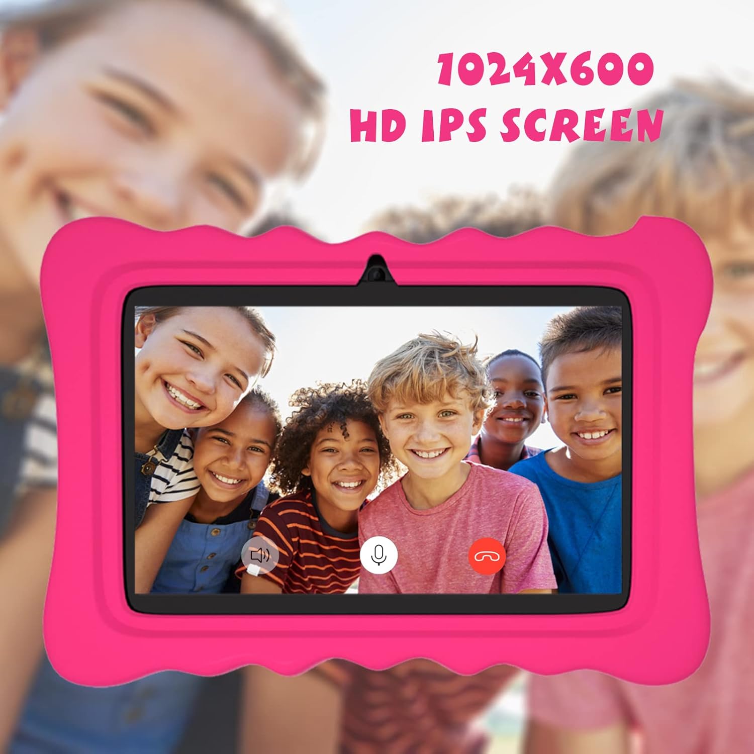 2 Pack Pink Kids Tablet with Kid-Proof Case B702288