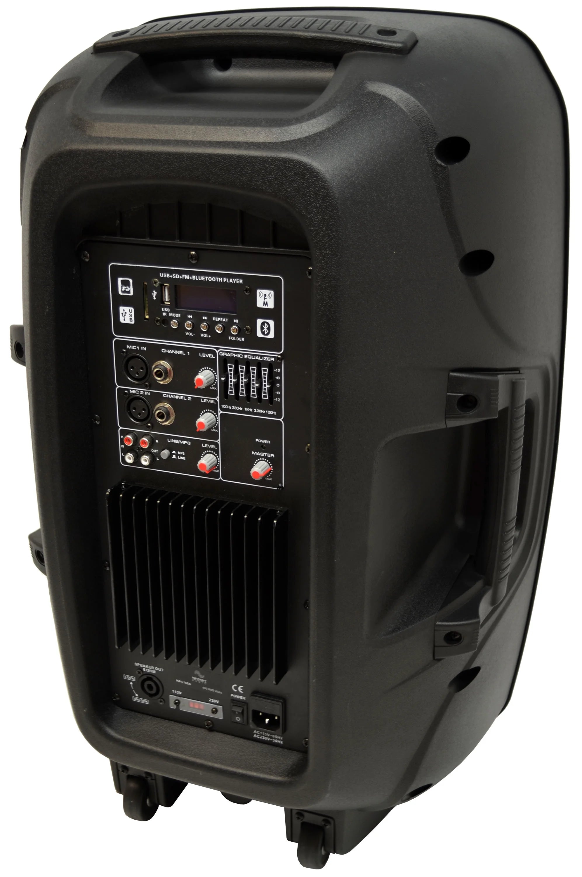 Pro DJ Bluetooth 15" 1200W Powered PA Speaker & Stand J372