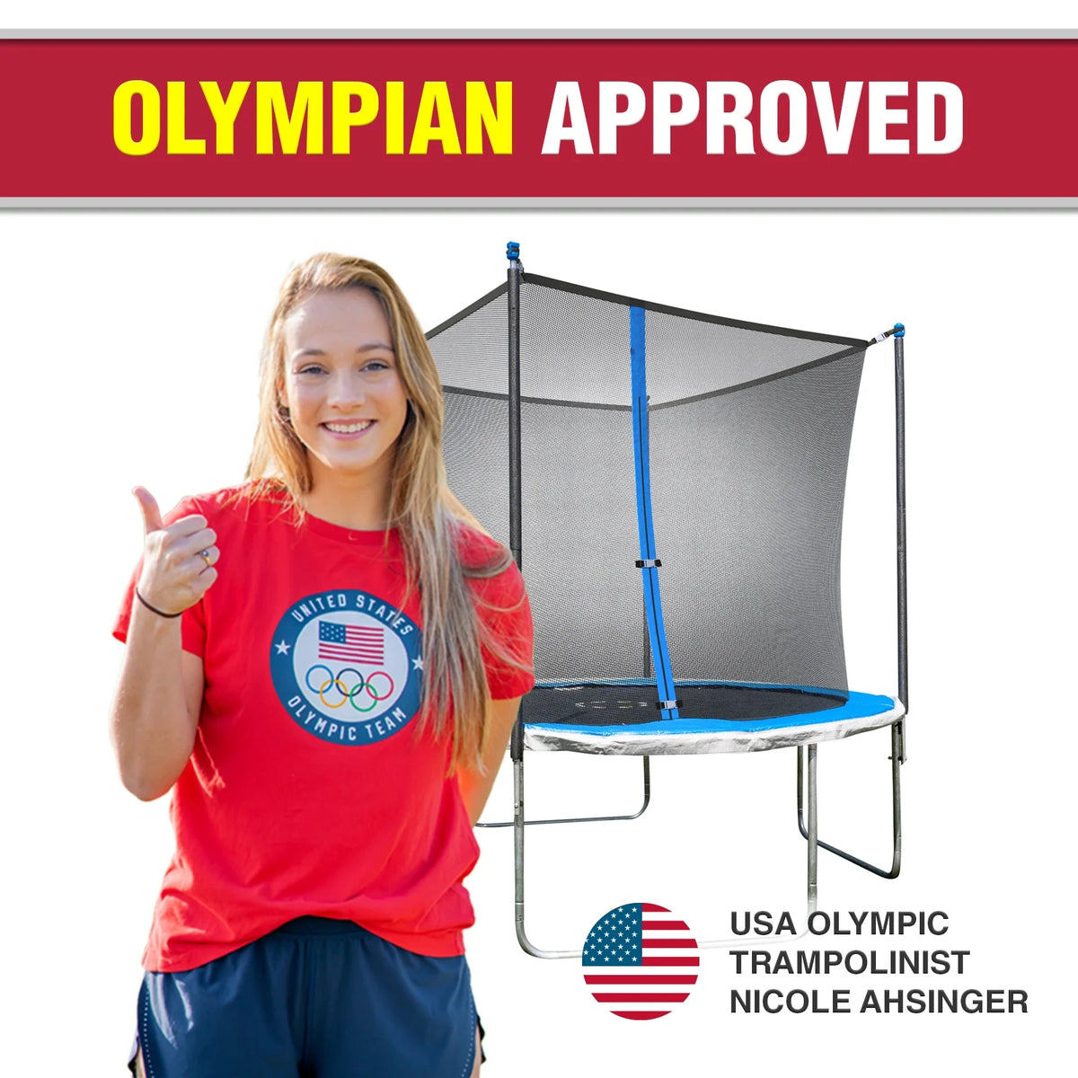 10' Round Trampoline with Steel Enclosure and Jump Mat Q5745