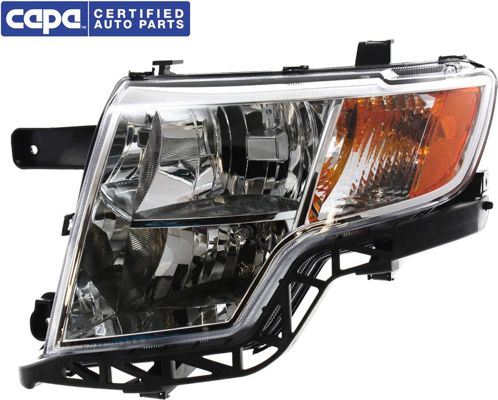 Headlight Assembly Compatible with 2007-2010 Ford Edge Halogen Chrome Driver Side N6208