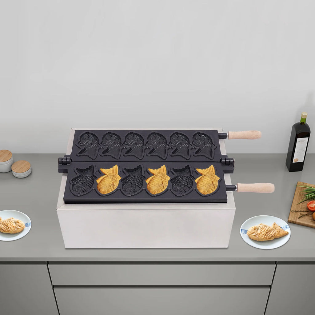 Electric Taiyaki Fish Waffle Maker, Stainless Steel Non-stick Waffle Iron U3700