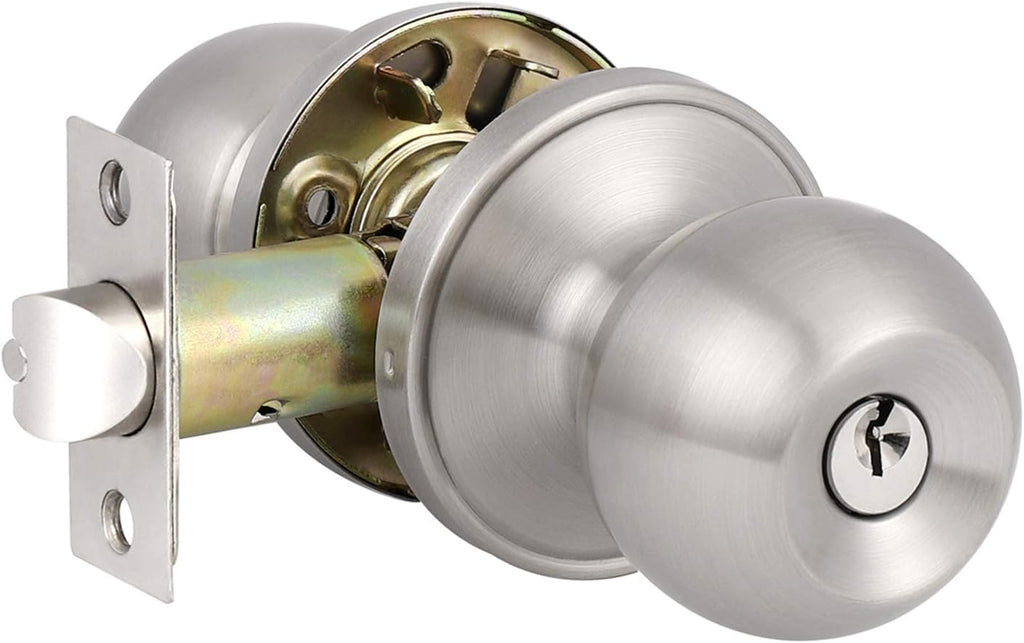 5 Pack Brushed Nickel Passage Door Handles P5080